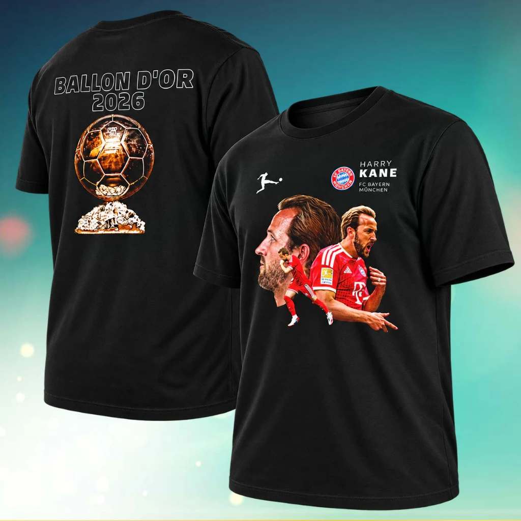 Harry Kane Bayern Munich Ballon d’Or 2026 Two Sided Unisex Shirt