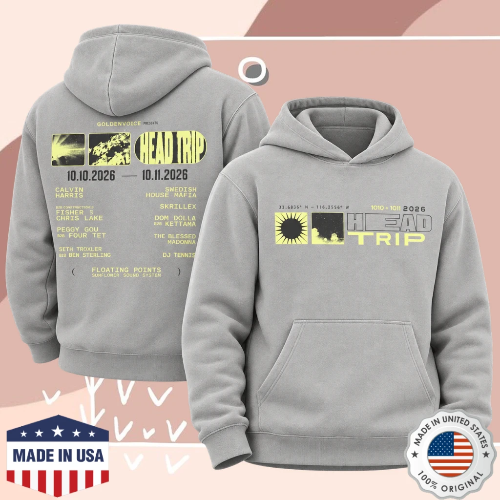 Head Trip Festival 2026 Solar Glyphs Lineup Two Sided Unisex T-Shirt Empire Polo Club Indio CA October 10-11