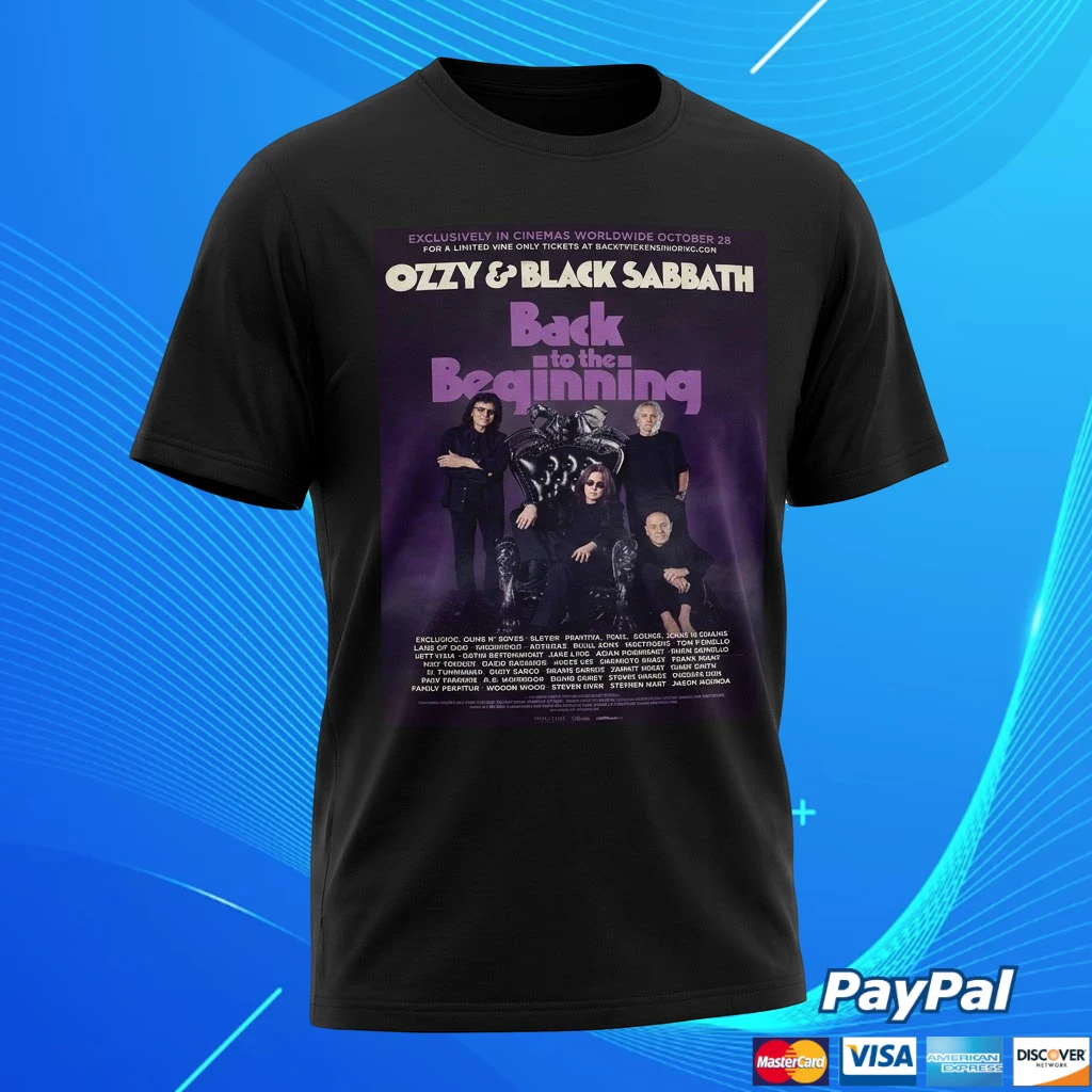 Ozzy & Black Sabbath Back To The Beginning Cinema Poster T-Shirt